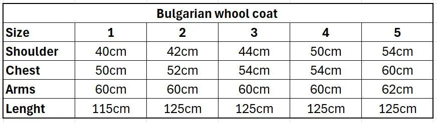 Manteau en laine bulgare